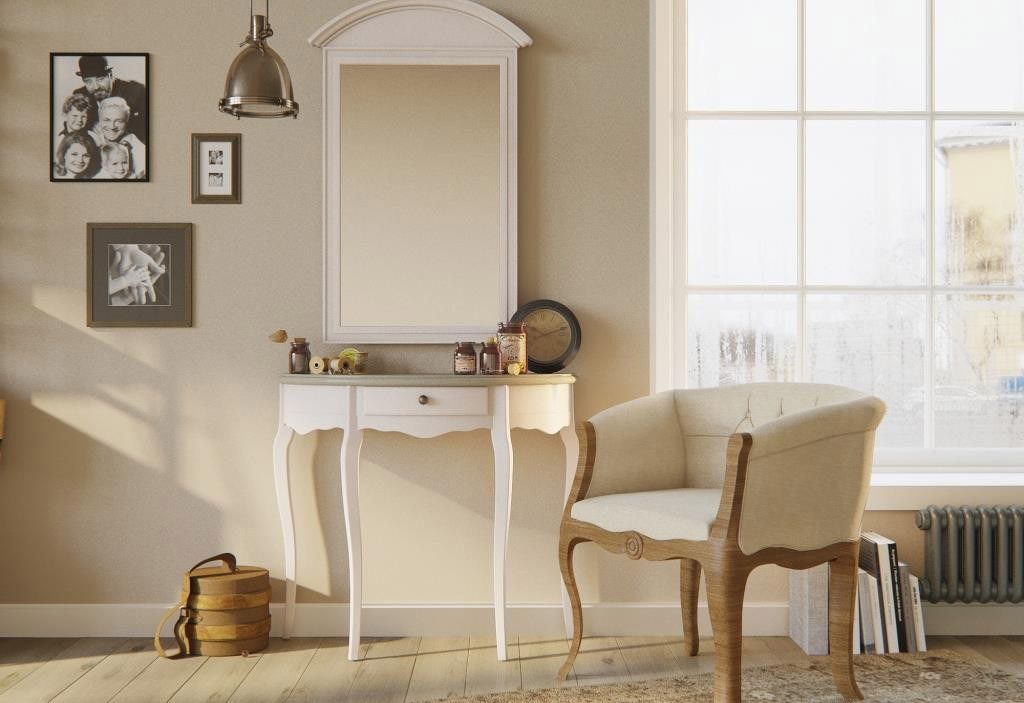 Туалетный столик в спальню: минимальные размеры и освещение