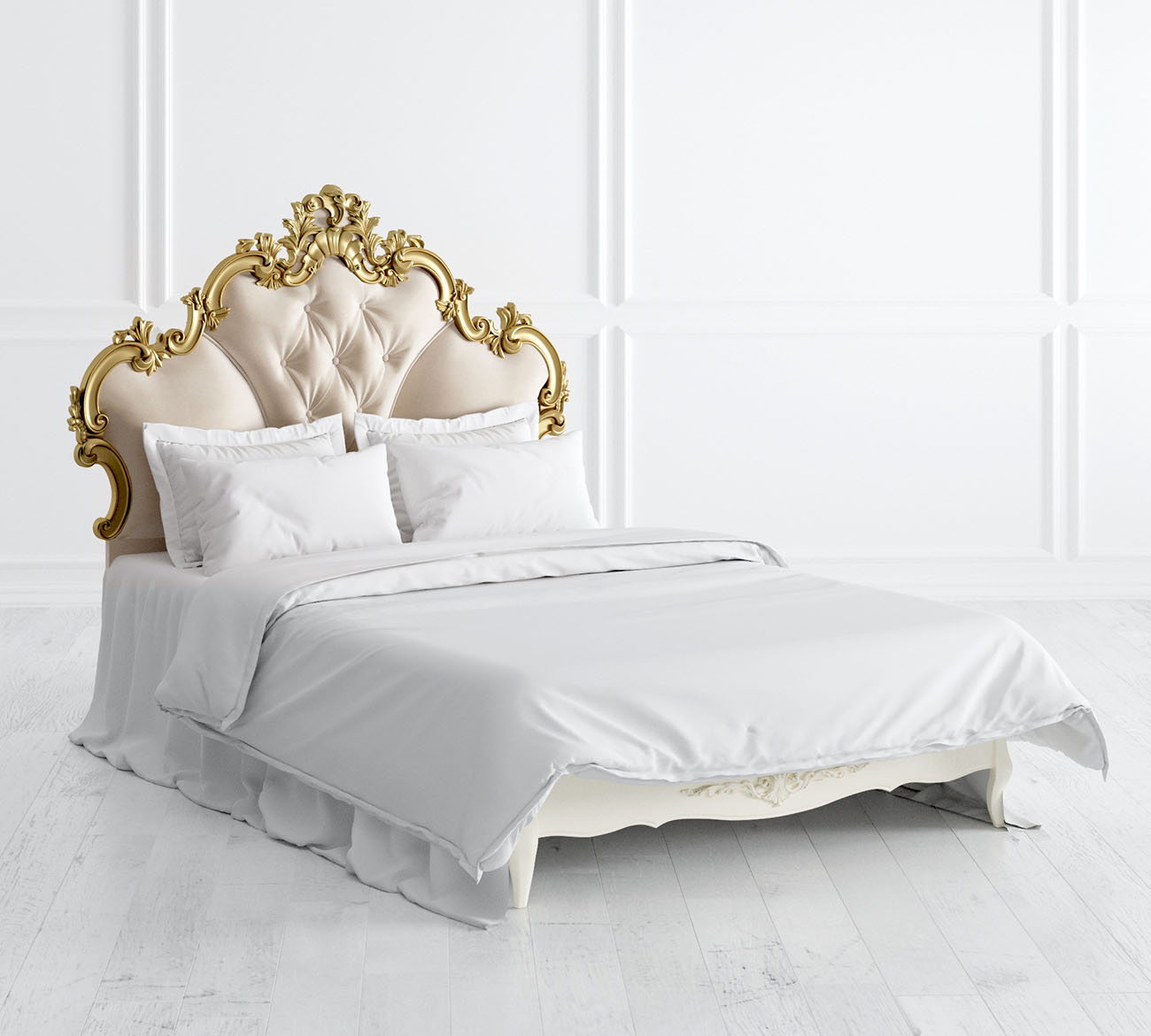 Фото Кровать односпальная Romantic Gold R562D с мягким изголовьем