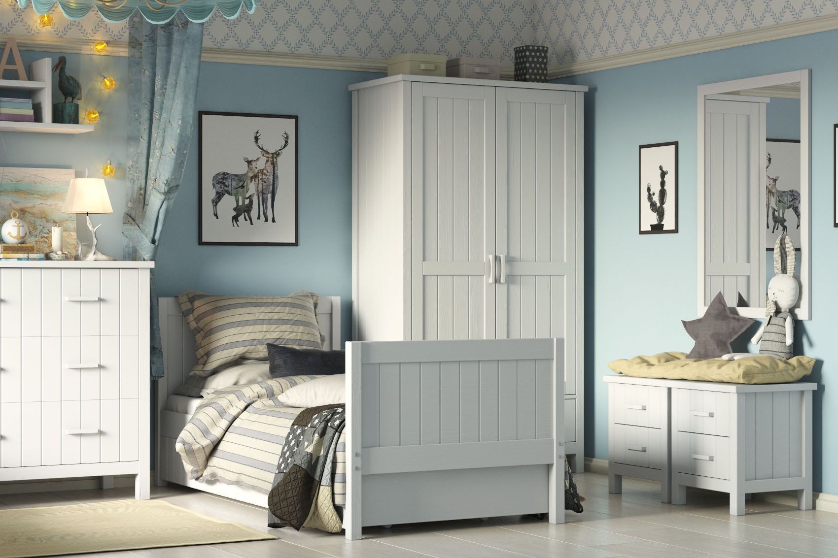 Планировка детской комнаты: зонирование для сна, учебы и игр