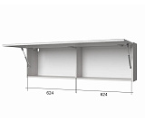 Полка навесная 1D TIFFANY (вудлайн кремовый)