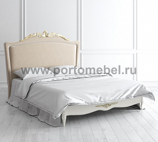 Фото Кровать двуспальная Romantic Gold R556D/R558D с мягким изголовьем