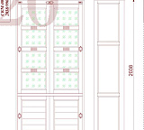 Шкаф для книг Марина СКМ-001-15