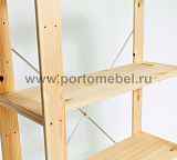 Стеллаж Хей 120х78х30 полки из щита