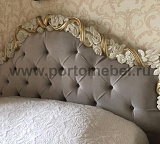 Кровать двуспальная Romantic Gold R418/R416 с мягким изголовьем