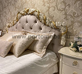Кровать двуспальная Romantic Gold R418/R416 с мягким изголовьем