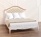 Кровать двуспальная Marlette WOOD Прованс с мягким изголовьем