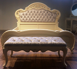 Фото Кровать двуспальная Милано MK-1887-IV (B) с пуговицами