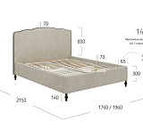 Кровать двуспальная Лорето 180