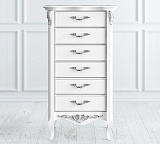Комод высокий 6 ящиков Silvery Rome