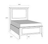 Кровать односпальная Квадро-С