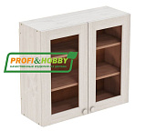 Шкаф настенный 2 двери 800х720 стекло Profi&Hobby