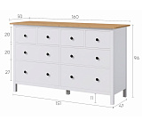 Комод 8 ящиков HEMNES Кымор