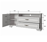 Тумба RTV 1D2SN TIFFANY (вудлайн кремовый)