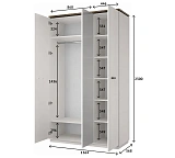 Шкаф трехстворчатый VINATI 3DG Z