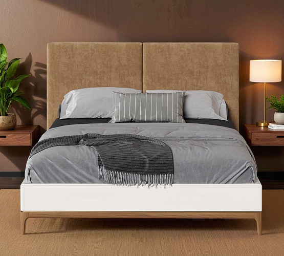 Фото Кровать двуспальная Bari с мягкой  спинкой