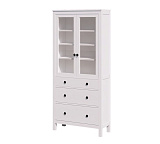 Шкаф витрина 3 ящика широкий HEMNES Кымор