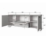 Тумба RTV 1V2D1S TIFFANY (вудлайн кремовый)