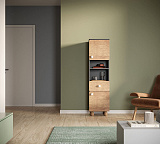 Узкий шкаф с одним ящиком и дверками Сплит SP09