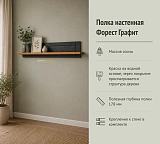 Полка настенная Форест Графит