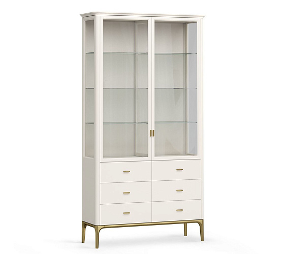 Фото Витрина стеклянная большая Alte Primo gold Pr114DP