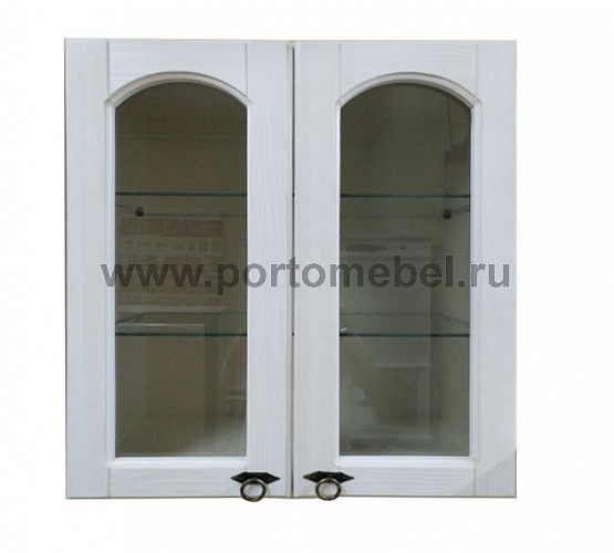 Фото Шкаф настенный с 2 стекл. дверками Викинг GL 900 №24 браширование