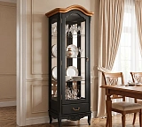 Витрина стеклянная Marlette WOOD Прованс с зеркалом
