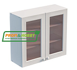 Шкаф настенный 2 двери 800х720 стекло Profi&Hobby