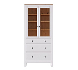 Шкаф витрина 3 ящика широкий HEMNES Кымор
