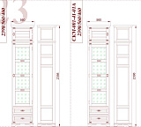 Шкаф с витриной с антресолью Марина СКМ-001-41А(-01)