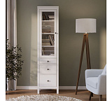 Шкаф-витрина 3 ящика узкий HEMNES Кымор