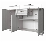 Тумба 3D1S TIFFANY (вудлайн кремовый)