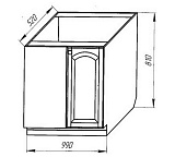 Шкаф-стол угловой Викинг GL 990 №6