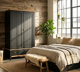 Шкаф двухдверный NN 21 Пенни Блэк комбинированный