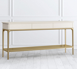 Фото Консоль с полкой Primo gold