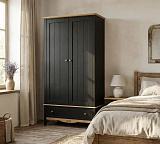 Шкаф двухдверный NN 21 Пенни Блэк комбинированный