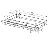 Кровать выкатная 120