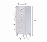 Комод 5 ящиков HEMNES Кымор