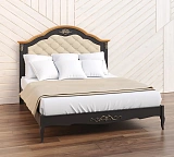 Кровать двуспальная Marlette WOOD Прованс с мягким изголовьем
