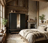 Шкаф трехдверный NN 33 Пенни Блэк комбинированный с 1-м зеркалом