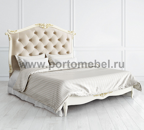 Фото Кровать двуспальная с мягким изголовьем Atelier Gold A436/A438