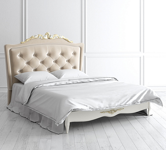 Фото Кровать двуспальная Romantic Gold R556DY/R558DY с мягким изголовьем