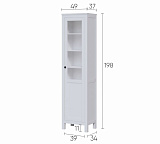Шкаф витрина HEMNES Кымор дверь ст/пн