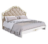 Кровать двуспальная Romantic Gold R418/R416 с мягким изголовьем