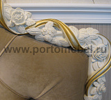 Кровать двуспальная Romantic Gold R418/R416 с мягким изголовьем