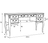 Кабинетный стол широкий Atelier APg111L.2S/APs111L.2S