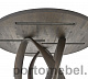 Стол Инфинити одиночный круглая деревянная столешница