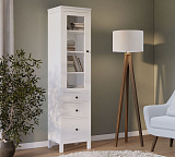 Шкаф-витрина 3 ящика узкий HEMNES Кымор