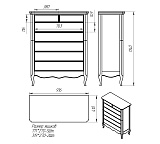 Комод Романтик 7 ящиков