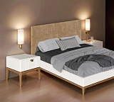 Кровать двуспальная Bari с мягкой  спинкой