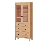 Шкаф витрина 3 ящика широкий HEMNES Кымор